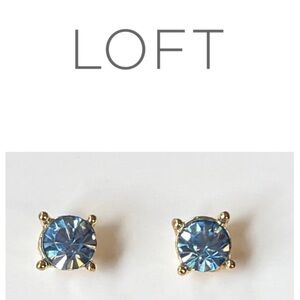 Ann Taylor LOFT Blue Crystal Stud Earrings